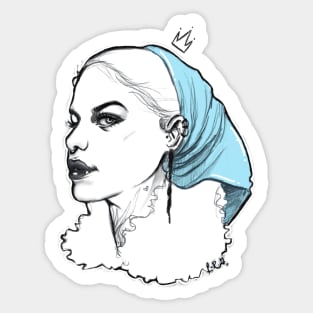 Head Scarf Girl Sticker